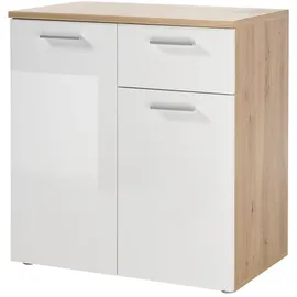 Bega Consult GmbH & Co.KG Internationale Handelsagentur PABLO 80 x 85 cm Weiß glänzend / Eiche Dekor