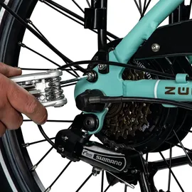 Zündapp Multitool Fahrradwerkzeug 16 Funktionen Silber