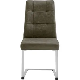 byLIVING Esszimmerstuhl Marlen XXL Mikrofaser braun 2er Set