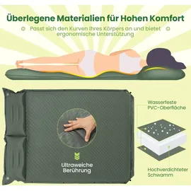 Costway Campingmatte Selbstaufblasend 2 Personen Grün