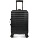 U.S. Traveler Boren Hartschalenkoffer aus Polycarbonat, robust, mit 8 Spinnrollen, Aluminiumgriff, Schwarz, Carry-on 22-Inch, USB Port, Boren Hartschalenkoffer aus Polycarbonat, robust, mit 8