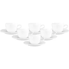 SELTMANN WEIDEN Kaffeetasse mit Untertasse 0,24 l Weiß 6 St.