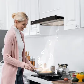 Ciarra VM6906DB Flachschirmhaube 60 cm Schwarz