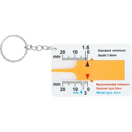 BGS Profiltiefenmesser Messgerät 0 - 20 mm mit Schlüsselanhänger