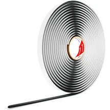 POPPSTAR Butylrundschnur Klebeband (10 m x 10 mm) Dichtband selbstklebend, rund, Farbe schwarz