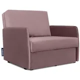 KONSIMO® Sessel PEDATU Liegesessel, mit Schlaffunktion,mit Bettkasten,langlebiges und schmutzabweisendes rosa