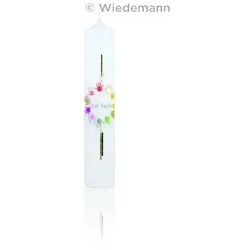 Wiedemann Kerzen Taufkerze verziert 265 x 50 mm, mit individueller Namensverzierung