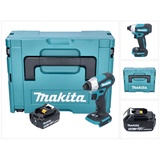 Makita Makita, Bohrmaschine + Akkuschrauber, DTD 157 F1J Akku Schlagschrauber 18 V 140 Nm 1/4" Brushless + 1x Akku 3,0 Ah + Makpac - ohne (Akkubetrieb)