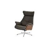 Sofa.de Relaxsessel Leder 80 x 101 x 78 cm Braun mit Relax-Funktion