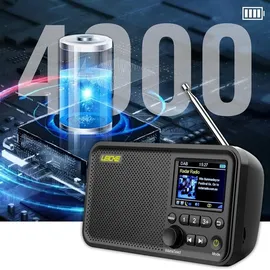Leicke tragbares DAB+ Radio schwarz