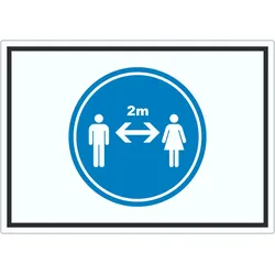 HB-Druck Abstand halten Symbol Aufkleber A6 (105x148mm)
