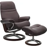 Stressless Stressless® Relaxsessel »Sunrise«, (Set, Relaxsessel mit Hocker), mit Signature Base, Größe S, Gestell Braun