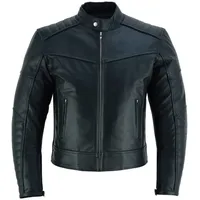 PROANTI Motorradjacke Biker Jacke elegante Motorrad Chopper Lederjacke -