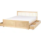 Beliani Olendon 160 x 200 cm Hellbraun