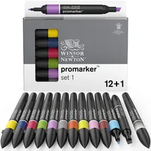 WINSOR & NEWTON ProMarker 13 St. Blau/Grün/Lila/Orange/Pink/Rot/Schwarz