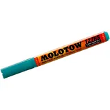 Molotow Permanentmarker One4All 127 HS nachfüllbar 2mm Lagunenblau Packung mit 6 Stück
