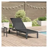 vidaXL Sonnenliege 206 x 62,5 x 74 cm Schwarz