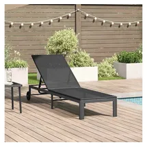 vidaXL Sonnenliege 206 x 62,5 x 74 cm Schwarz
