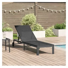 vidaXL Sonnenliege 206 x 62,5 x 74 cm Schwarz