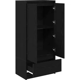 vidaXL Schrank mit Schublade 55,5 x 34 x 119,5 cm schwarz / Eichen-Optik