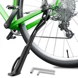 EFEALL Fahrradständer, 40 mm Lochabstand Fahrradständer für 26-29 zoll Fahrrad, Höhenverstellbare Aluminium Fahrradständer Hinterrad, Rutschfest Seitenständer für Mountainbike/E-Bike/Rennrad/Cityrad