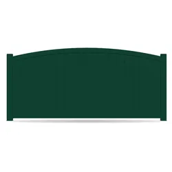 Zaun, Aluminium, Moosgrün RAL 6005, Modell Hannover, flexible Befestigungssysteme, Zaunelement individuell konfigurierbar