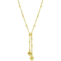 FIRETTI Kette mit Anhänger Y-Kette mit Kugeln goldfarben