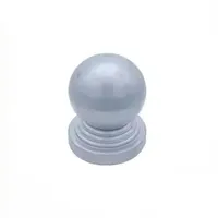 Janmobrian Pfostenkappen,Zaunkappe 2 Stücke Verzinktem Stahl Post Kappen Ball Finial Dome for Quadratischen Runden Zaun Leitplanke Pole(Round 60mm)