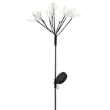 MARELIDA LED Solarstab Feuerwerk Gartendeko Gartenstecker 80cm schwarz