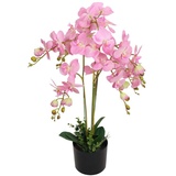 vidaXL Künstliche Orchidee mit Topf 75 cm Rosa