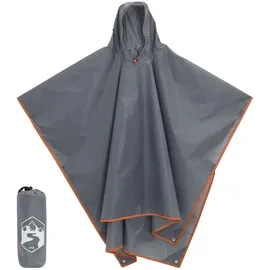 vidaXL Regenponcho mit Kapuze 2-in-1-Design Grau und Orange 223x145 cm