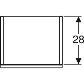 Geberit Smyle Square Mittelhochschrank 36 x 118 x 29,9 cm Nussbaum Melamin Holzstruktur