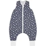 emma & noah Sommer-Sleepoverall Musselin 0.5 TOG, blau, 70