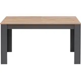 Home Affaire Esstisch Bergamo Küchentisch, pflegeleichter Esstisch, erhältlich in 3 Größen, 140 cm ausziehbar schwarz 140 cm x 75 cm x 80 cm