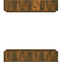 Furnicato TV-Schränke 4 Stk. Räuchereiche 80x30x30 cm Holzwerkstoff