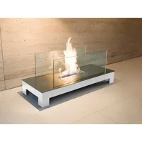 Radius Echtfeuer-Dekokamin Floor Flame – Bio-Ethanol Kamin für Innen & Außen, TÜV-geprüft weiß