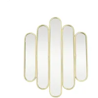 Art for the home Spiegel Gold, Glas, Uni, Oval,
