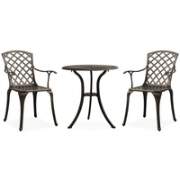 vidaXL Bistro-Set Aluminiumguss 3-tlg. bronze 315591