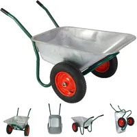 Baumarktplus Schubkarre 100 Liter 160 kg verzinkter Stahl Luftrad