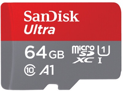 SanDisk SD 64GB microSDHC-Karte Ultra UHS1