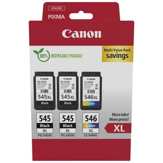 PG-545XL 2 x schwarz + CL-546XL CMY