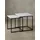 KADIMA DESIGN Marmor-Optik Beistelltisch Set, moderne Wohnzimmermöbel, robustes Metallgestell, 40x42,5x40 cm und 35x39,5x35 cm.