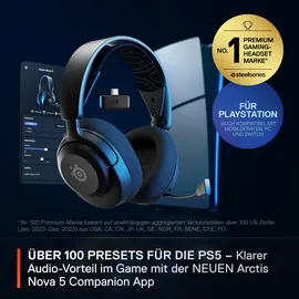 SteelSeries Arctis Nova 5P Wireless PlayStation Schwarz