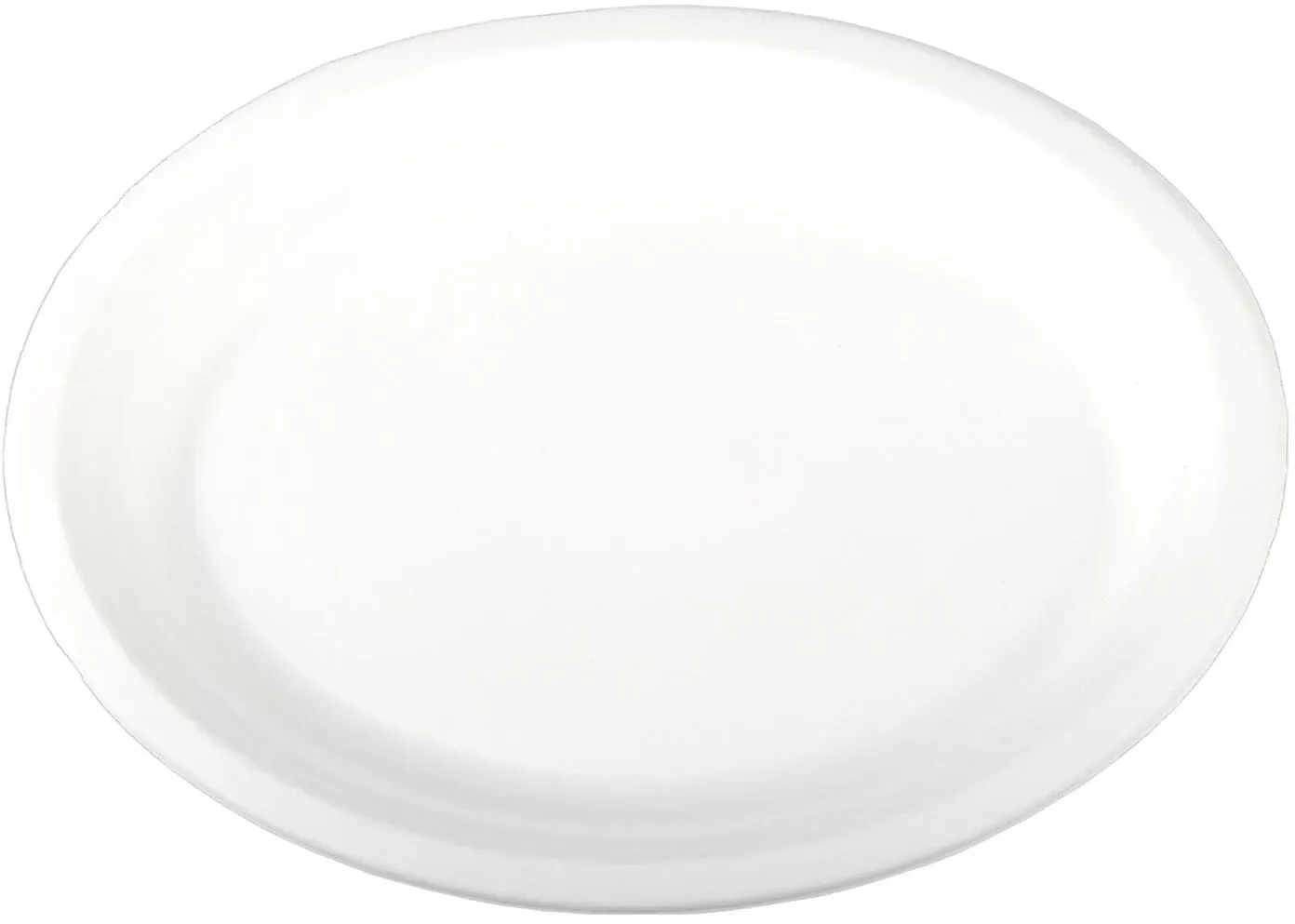Platten aus Bagasse, naturweiß, oval 32x25cm, 50Stk.
