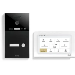 GVS - 1-Familienhaus IP Video Türsprechanlage AVS4462A - Mit 1x7 Zoll Monitor, App, HD-Kamera & Türöffner Funktion (RFID)