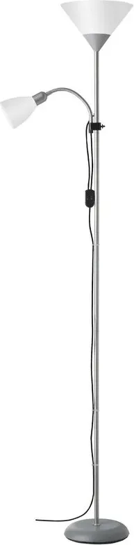 Brilliant dekorativer Deckenfluter - Stehlampe mit einstellbarem Lesearm 1,8m h