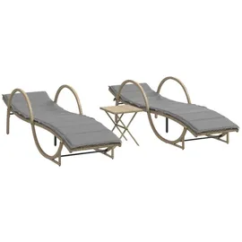 vidaXL Sonnenliege 58 x 58 x 31 cm Beige