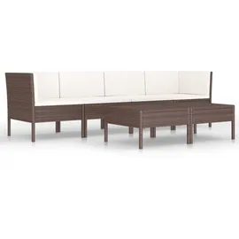 vidaXL Garten-Lounge-Set 6-tlg. braun
