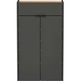 Hängeschrank GERMANIA "Ameca" Schränke Gr. B/H/T: 56cm x 97cm x 22cm, braun (graphit/navarra-eiche-nachbildung) Schublade und Türen mit Soft close, Platz für bis zu 10 Paar Schuhe