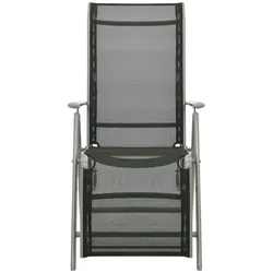 vidaXL Garten-Liegestühle 2 Stk. Textilene und Aluminium Silbern